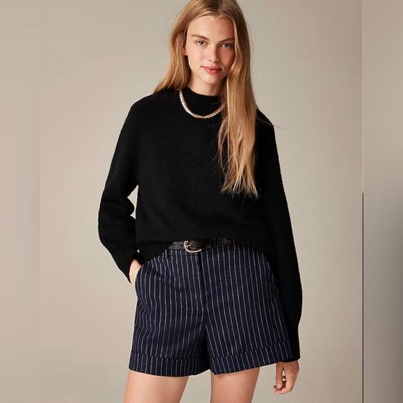 NWT J CREW Rollneck wool alpaca sweater in Supersoft yarn in black - Picture 2 of 5